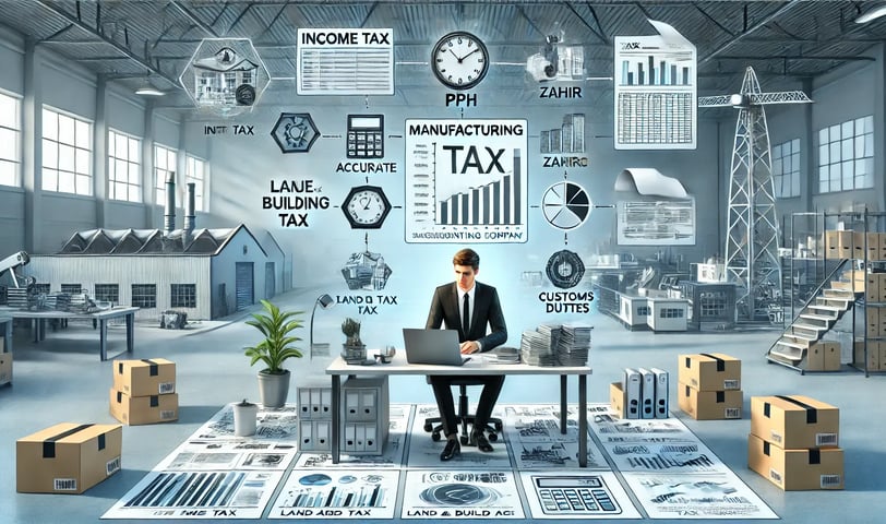 Ilustrasi panduan pajak perusahaan manufaktur - SMR Konsultan Pajak Profesional Jakarta