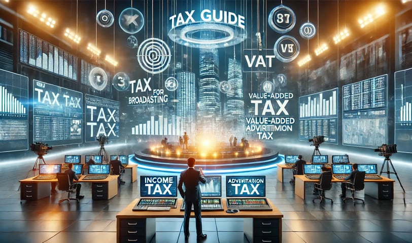 Ilustrasi panduan pajak bisnis penyiaran - SMR Konsultan Pajak Profesional Terpercaya Bekasi