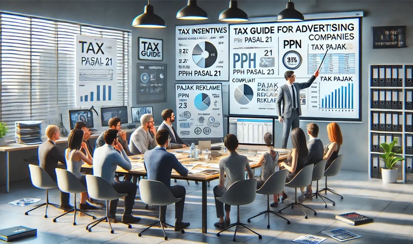 Ilustrasi panduan pajak untuk perusahaan periklanan - SMR Konsultan Pajak Profesional Jakarta