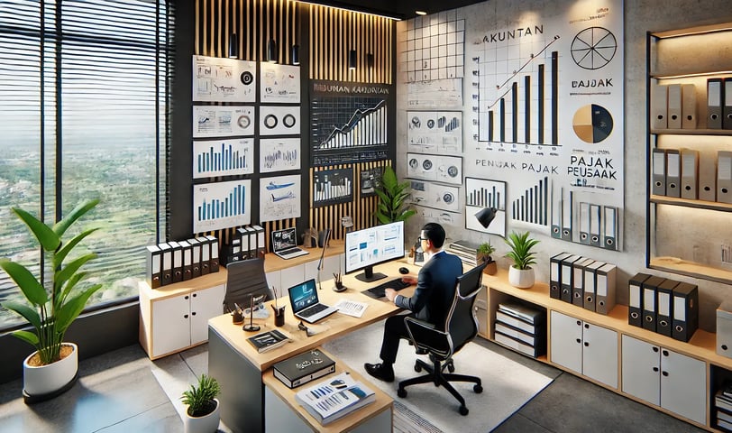 Ilustrasi peran akuntan mengelola pajak perusahaan - SMR Konsultan Pajak Profesional