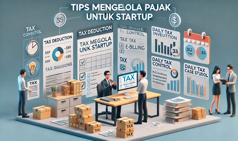 Ilustrasi tips mengelola pajak untuk startup - SMR Konsultan Pajak Profesional