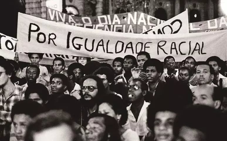 Fundação do Movimento Negro Unificado, 1978 Foto: Jesus Carlos / Divulgação: Folha de São Paulo