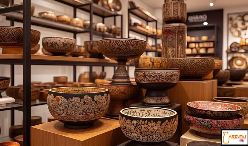 decorative bowl, bowls for decoration, wooden home décor from ARTASHI India