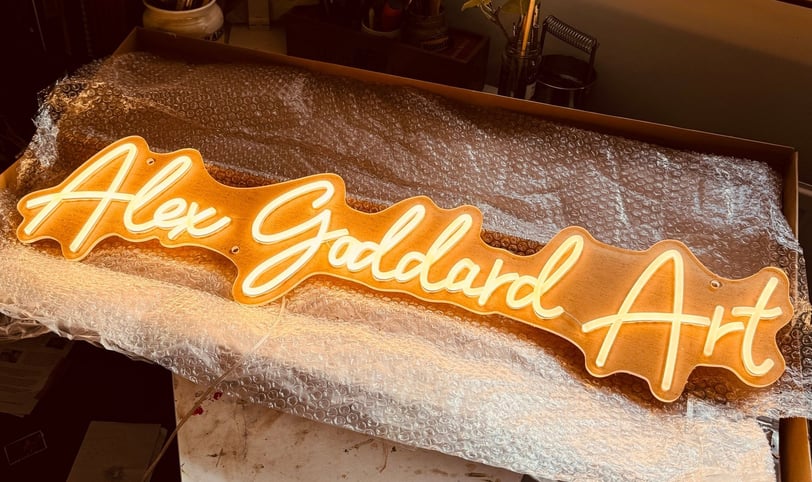 A wonderful neon sign for my art studio that I was kindly sent by Lemomo Neon.