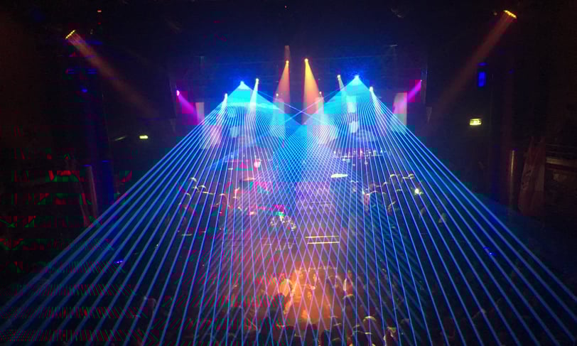 Paradox Lasers laser light show and laser hire in London, UK at Clapham Grand