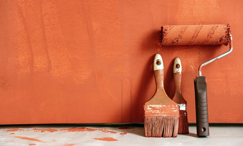 Pincéis de pintura de parede