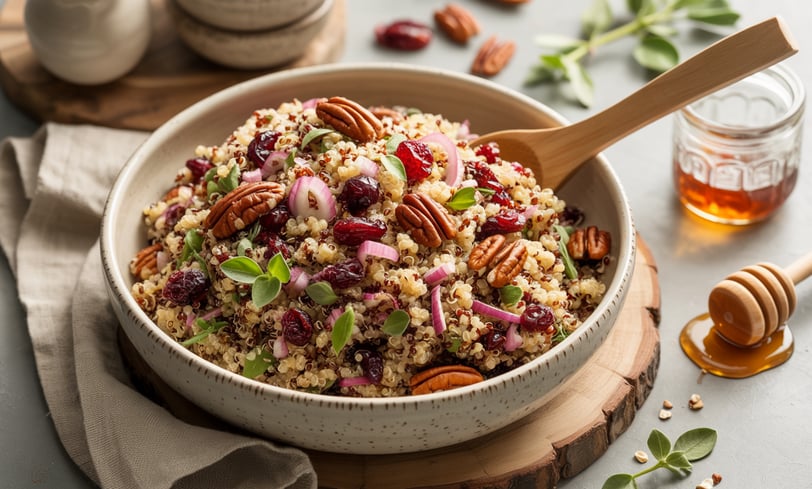 a bowl of food with nuts and nuts