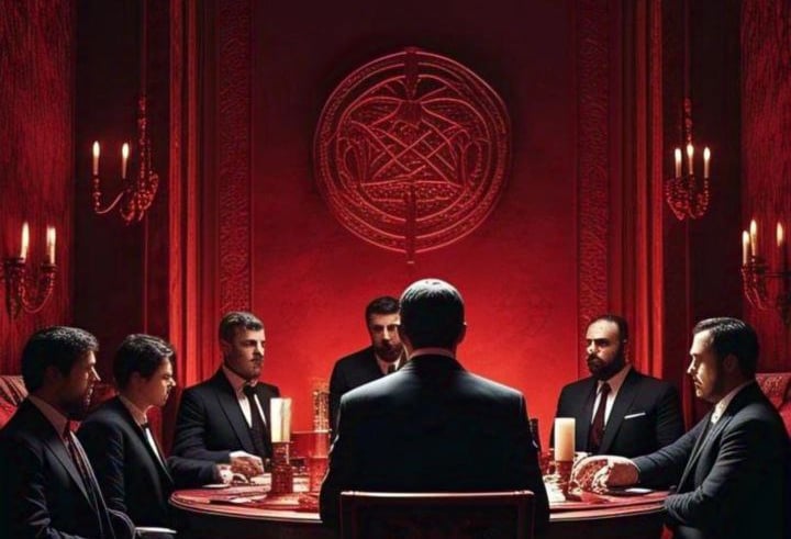 illuminati members at the illuminati headquaters