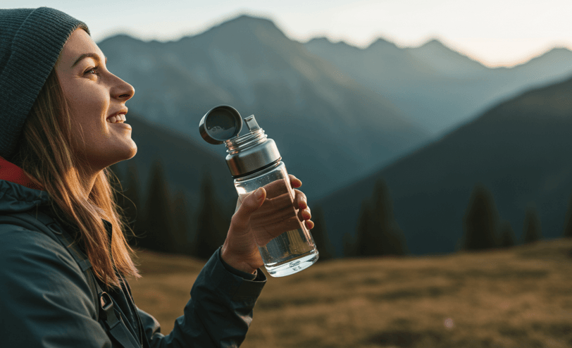 Hydration is a travel superpower. Dehydrated vs. refreshed traveler