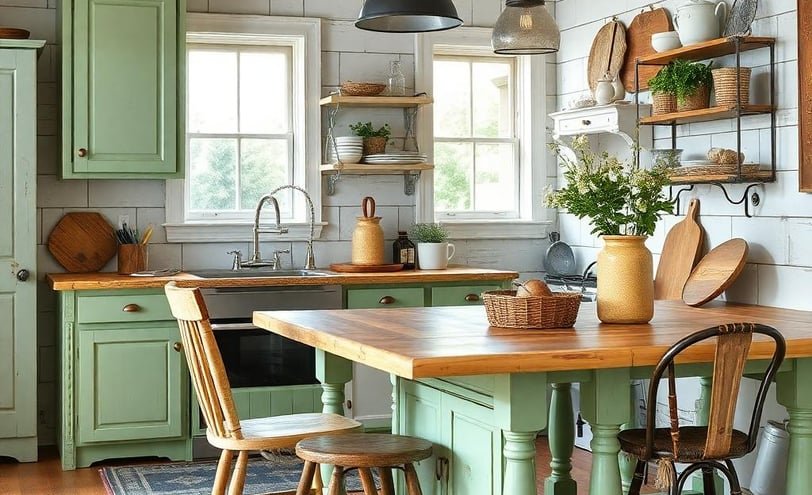 a kitchen with a table and chairs and a kitchen