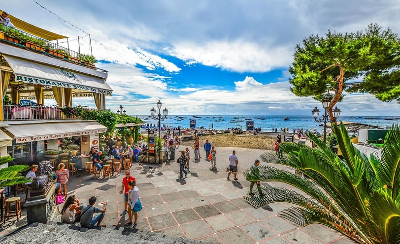 the beach at Positano