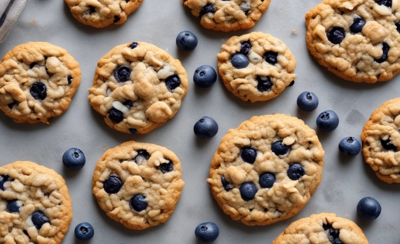 Blueberry Oatmeal Cookies for Dogs