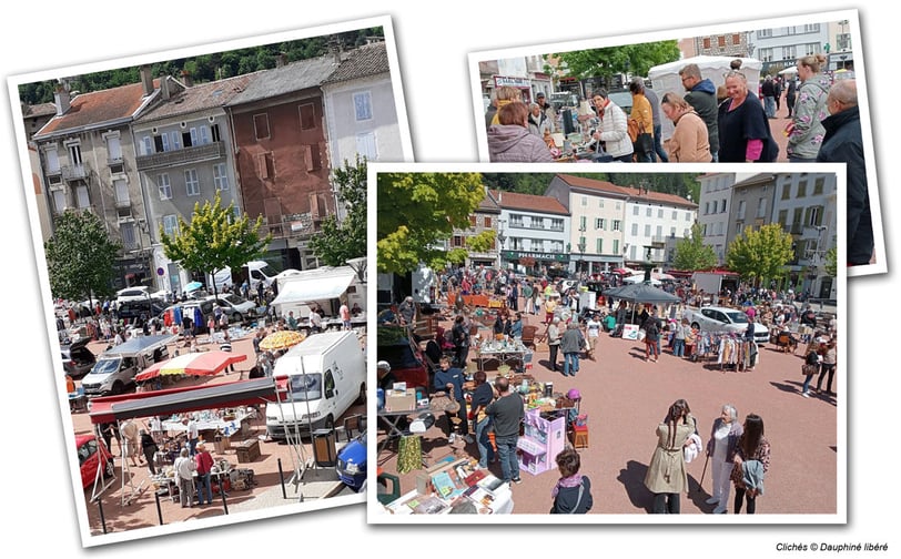 Brocante vide-greniers Le Cheylard place Saléon Terras