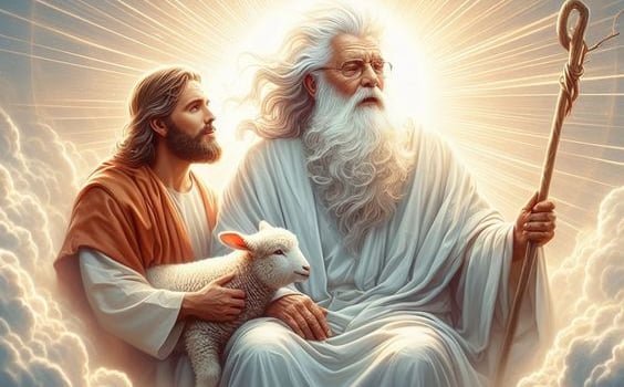 God the Father and Jesus Christ in heaven