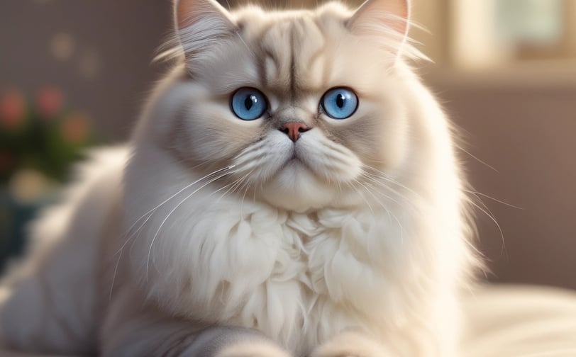 white and gray cat