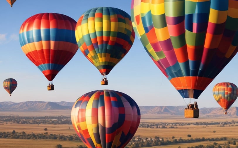 a group of colorful hot air balloons in the sky
