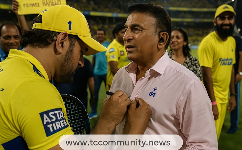 When MS Dhoni Signed Gavaskar’s Shirt: The Unforgettable Moment from IPL 2023