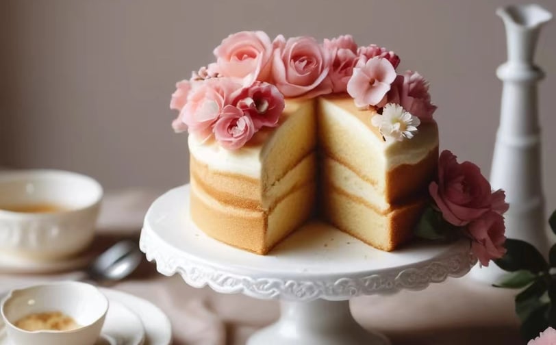 Beautiful rose cake