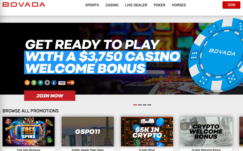 Bovada Online Casino Real Money Homepage