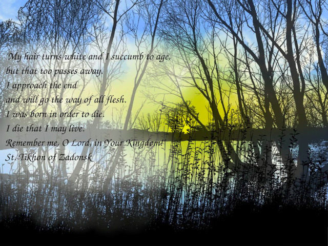 a picture of a lake with trees and a quote