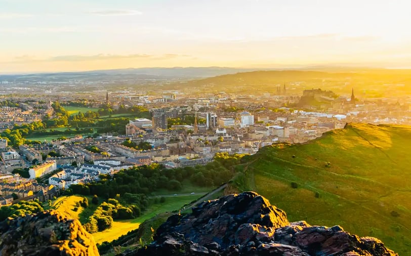 edinburgh city view from Arthur's seat