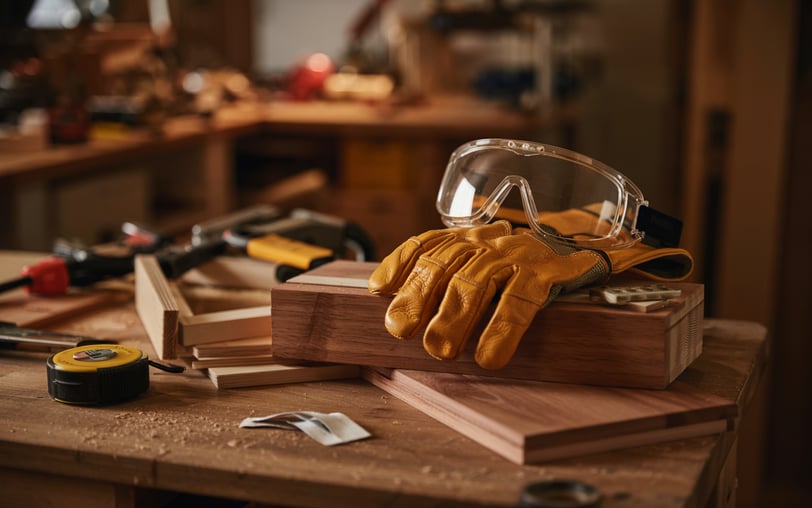 A variety of tools and safety gear