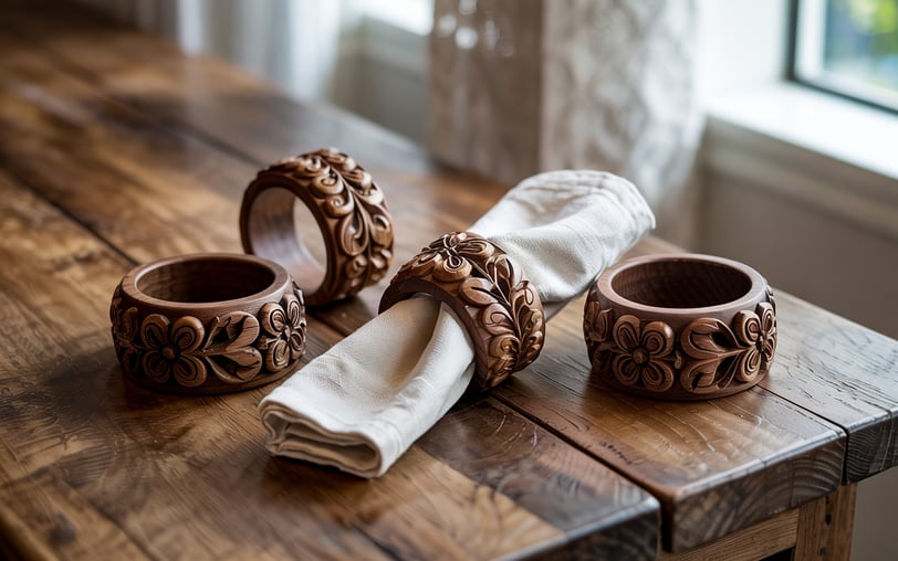 wooden napkin rings