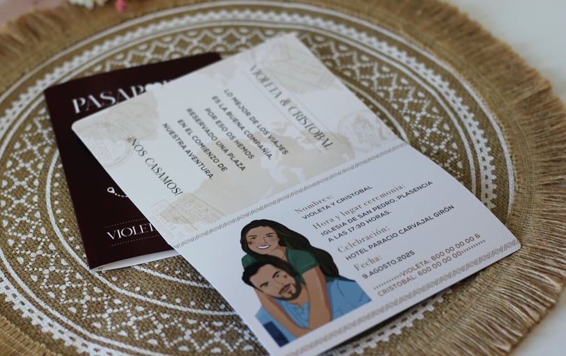 invitaciones de boda pasaporte