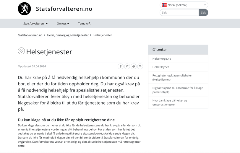 Statsforvalteren.no › Helse, omsorg og sosialtjenester › Legeforeningen,norske legeforening