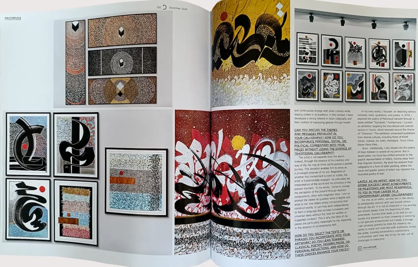 Arabic Calligraphy Interview Nounouhi Abdelmalik Durrah Magazine 2024