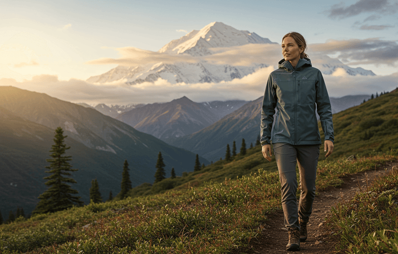 women wearing adaptable travel clothes ideal for Denali hiking gear essentials.