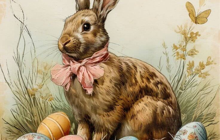 Easter Bunny and Eggs 2025