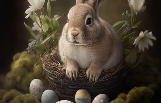 Easter - bunny - eggs