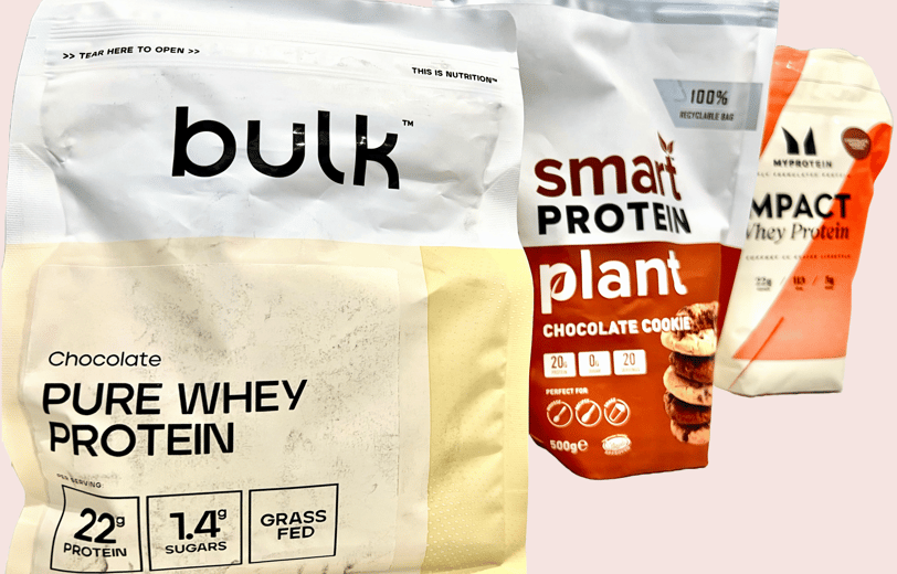A selection of protein powders