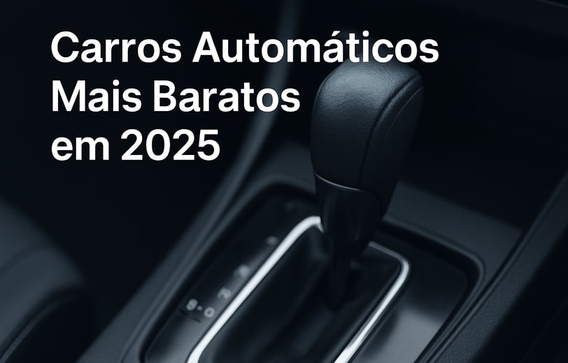 Câmbio automático em foco com fundo desfocado, representando carros automáticos mais baratos em 2025