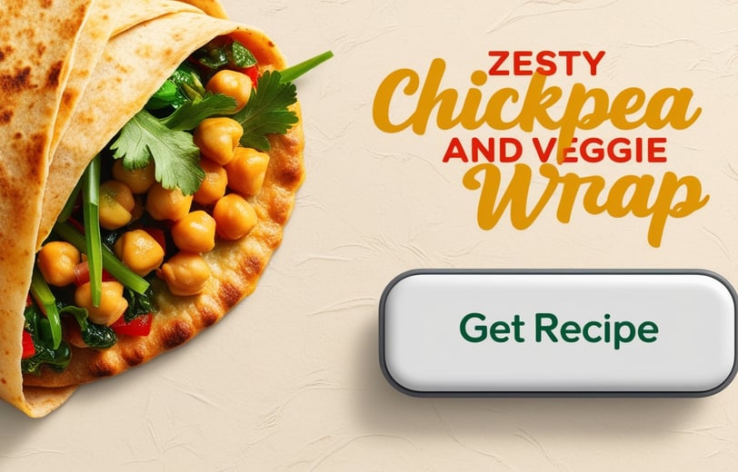 chickpea and veggie wrap