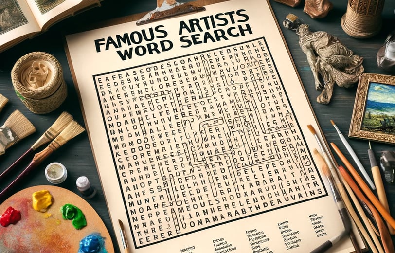 Famous Artists Word Search