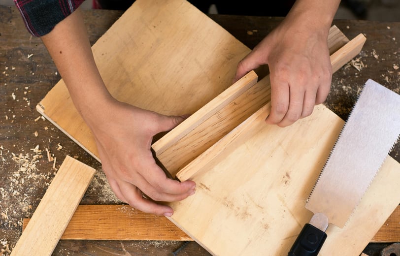 a person working with wood