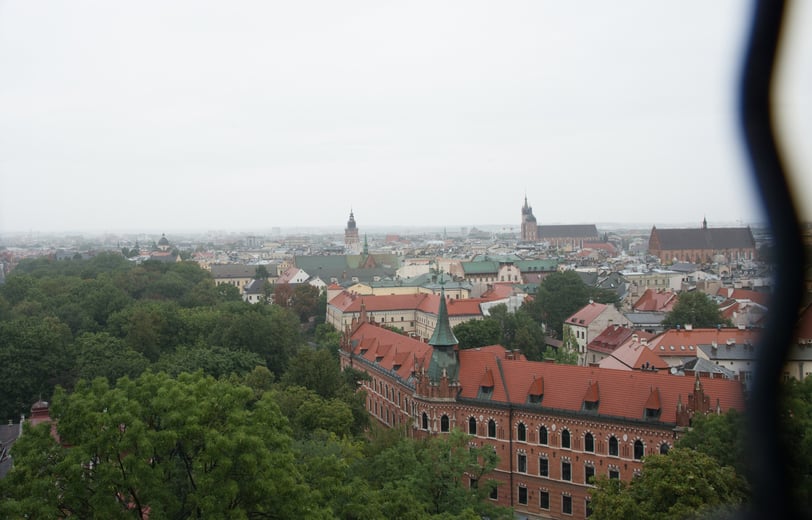 Aerial view of Krakow, Poland
