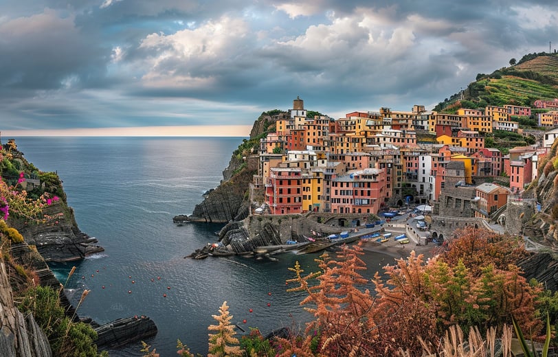Cinque Terre seaside villages in Riviera coastline, Italy.