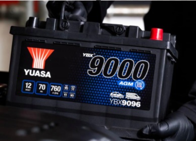 Yuasa YBX9096 AGM 12V Car Battery for Start-Stop Vehicles