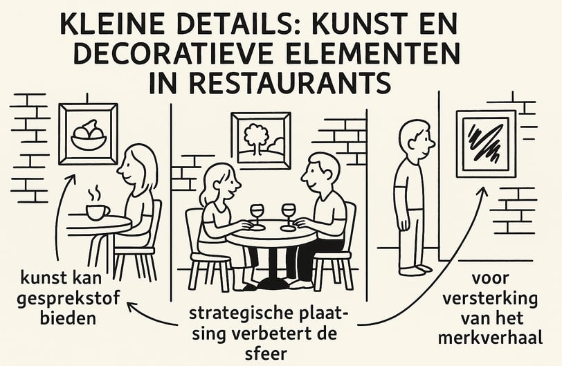 a cartoon drawing of a restaurant with a man and woman