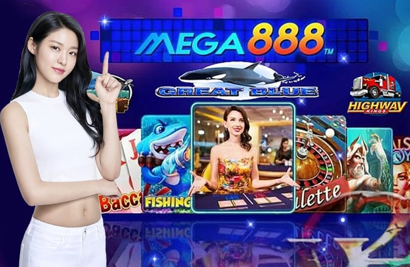 a woman holding a casino card and a casino table