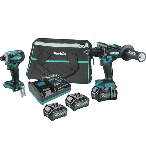 Makita 40V max XGT Brushless Lithium-Ion 1/2 in. Cordless Hammer Drill Driver and 4-Speed Impact Driver Combo Kit
