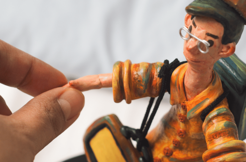 the mailman polymer clay small sculpture