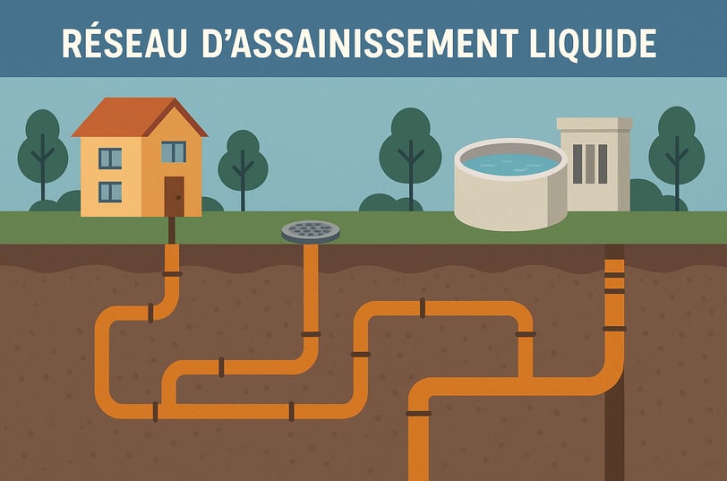 Réseau d'assainissement liquide