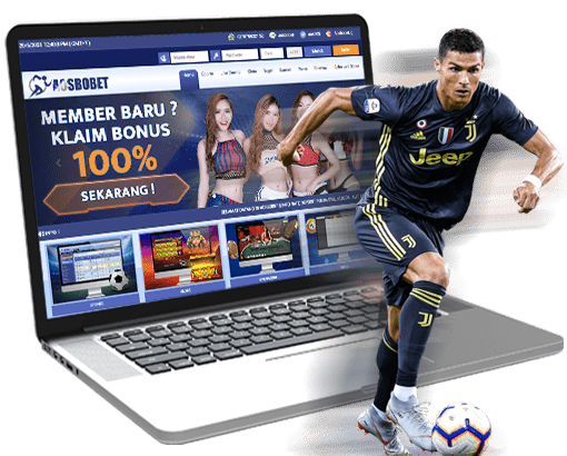 a man playing soccer on a laptop computer screen