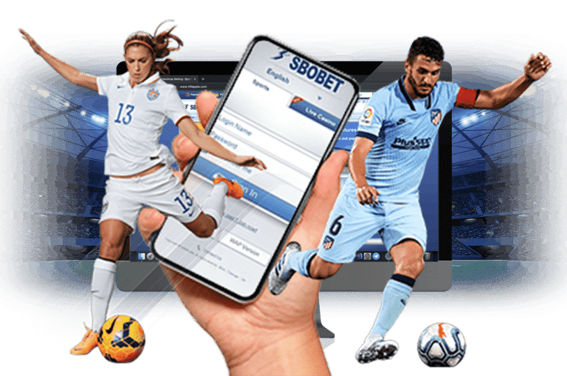 a person holding a cell phone with a soccer player on it