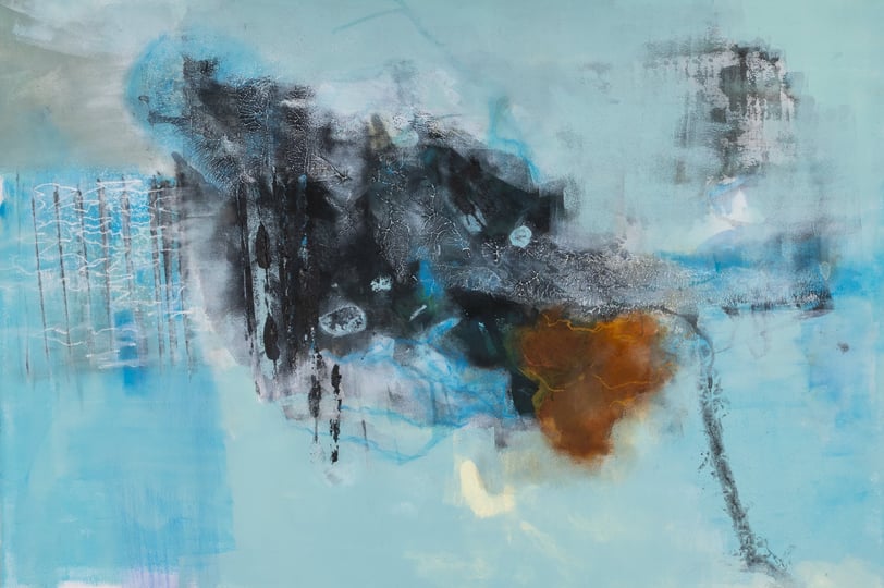 Landscape series/Levitation/ 400euro/2024/ 100x120/Acryl painting, mixed media