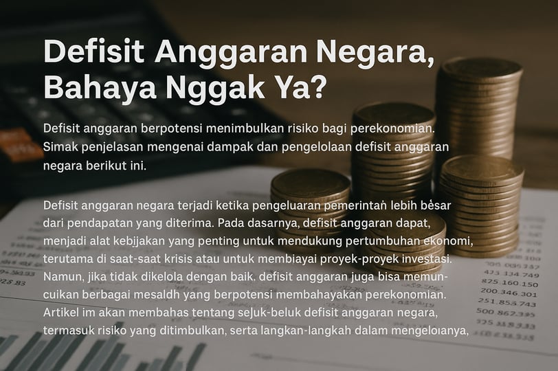 Defisit Anggaran Negara, Bahaya Nggak Ya?